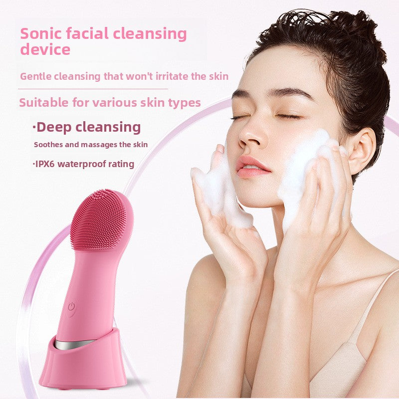 Electric Silicone Facial Cleansing Device – Cleaner Skin in 60 Seconds