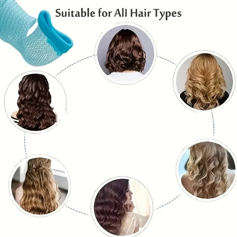 Heatless Spiral Hair Curler Set