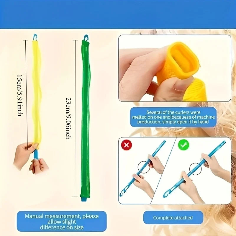 Heatless Spiral Hair Curler Set