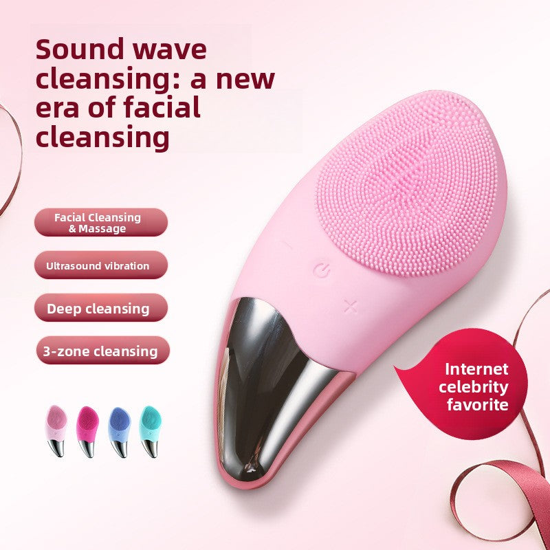 Ultrasonic Silicone Facial Cleansing Device – Salon-Level Clean at Home
